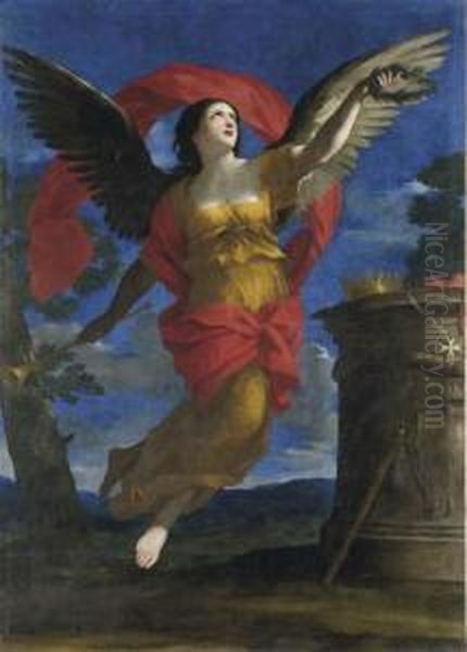 Allegoria Della Fama Oil Painting by Giovanni Francesco Romanelli