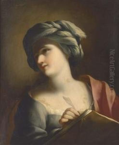 A Sibyl Oil Painting by Giovanni Francesco Romanelli