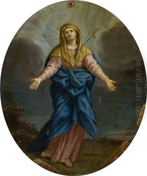 Mater Dolorosa Oil Painting by Ettore Romano