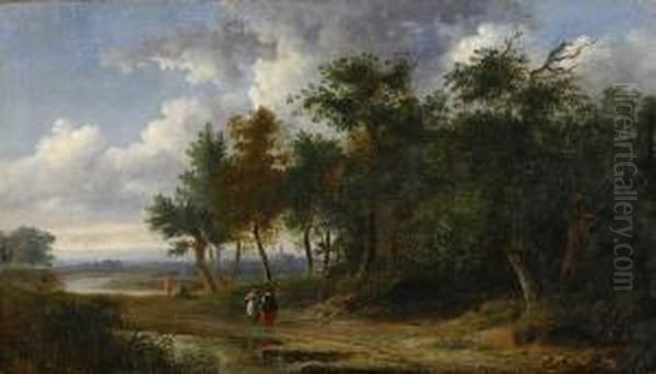 Pastoralt Landskap Oil Painting by Salomon Rombouts