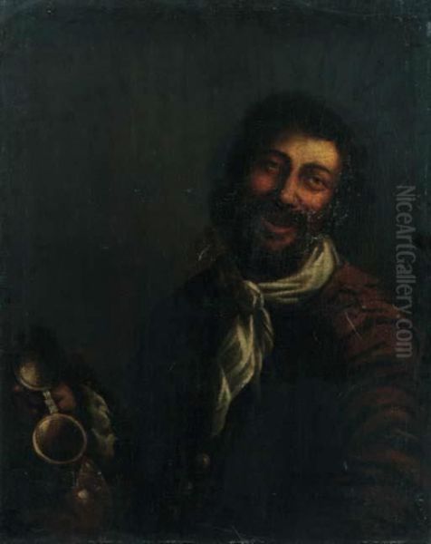 A Kannekijker: A Boor Oil Painting by Salomon Rombouts