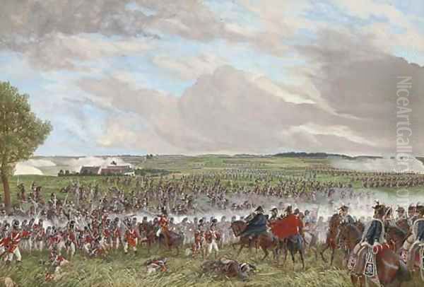 The battle of Waterloo Oil Painting by Joseph Emanuel Van Driesten