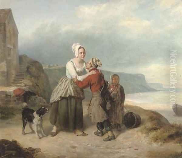 Returning home Oil Painting by Jules-Alexandre Duval-Lecamus