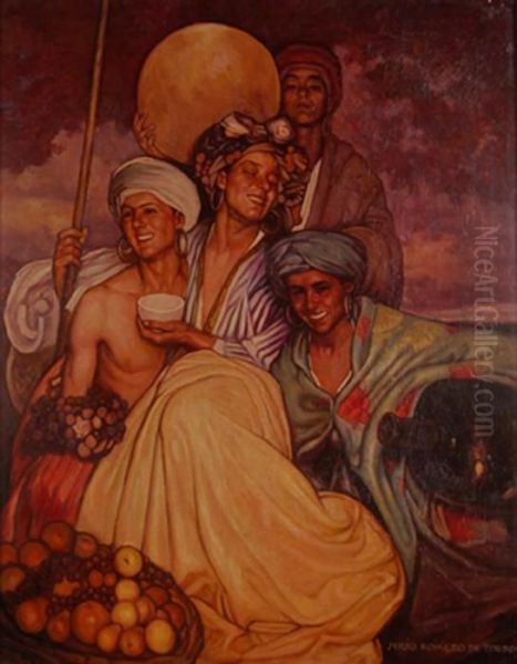 La Mascherata Araba Oil Painting by Julio Romero De Torres