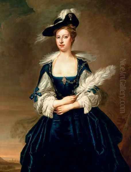 Portrait of Elizabeth Dunch, later Lady Oxenden Oil Painting by Thomas Hudson Devonshire