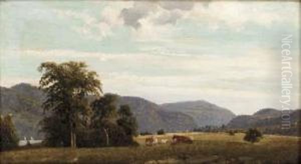 The Meadow Oil Painting by Frederick Rondel Sr.