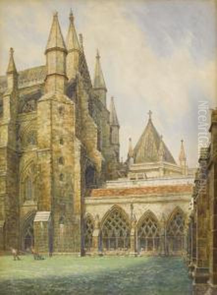 Westminster Abbey, Transept, East Corner Oil Painting by Thomas Matthew Rooke