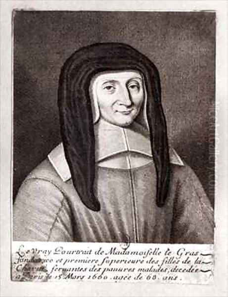 Portrait of Louise de Marillac 1591-1660 Oil Painting by Gaspard Duchange