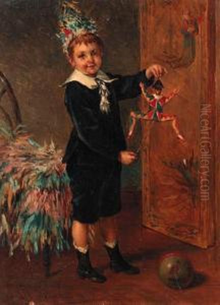 The Young Entertainer Oil Painting by Albert Roosenboon