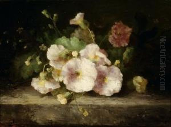 Still Life Of Flowers Oil Painting by Margaretha Roosenboom