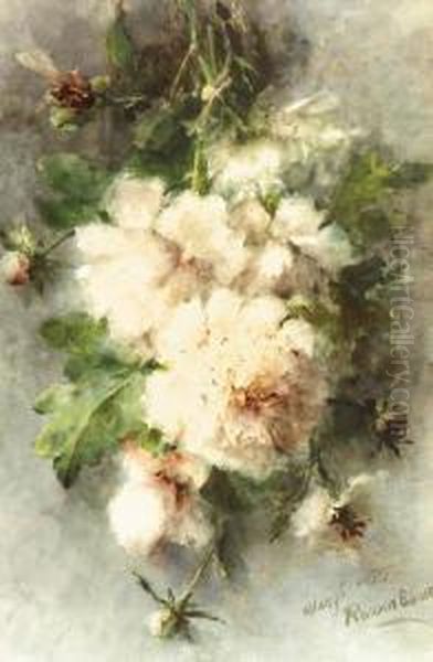 Peonies In Bloom Oil Painting by Margaretha Roosenboom