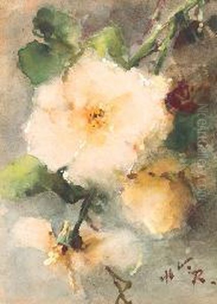 Yellow Roses Oil Painting by Margaretha Roosenboom