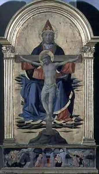 Holy Trinity Oil Painting by Michelino Domenico di