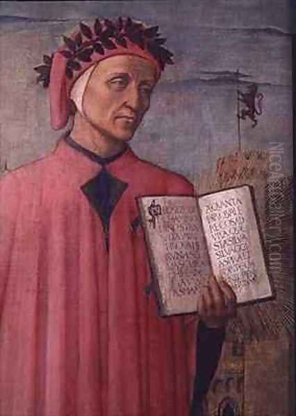 Dante reading from the Divine Comedy 2 Oil Painting by Michelino Domenico di