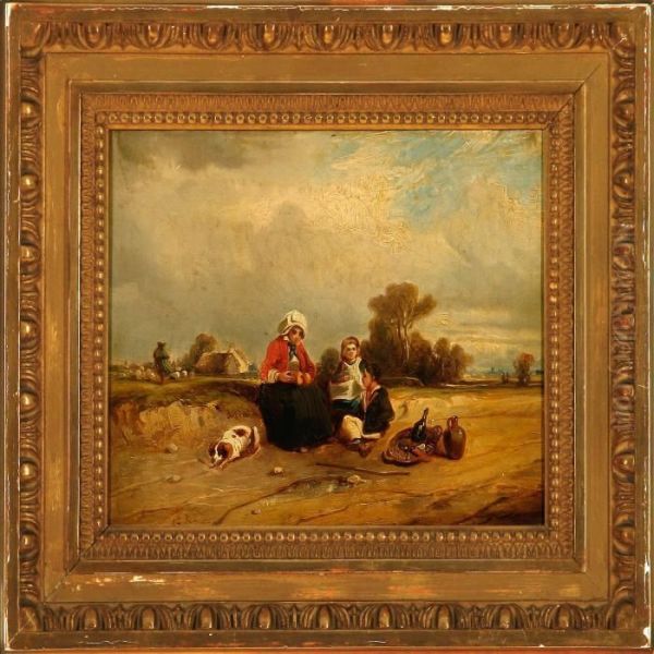 Le Gouter Oil Painting by Camille-Joseph-Etienne Roqueplan