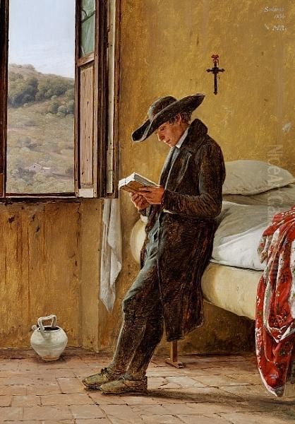 Rorbye: Young Clergyman Reading. 