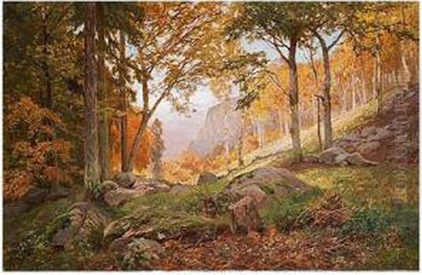 Bosque Oil Painting by Antoni Ros Y Guell