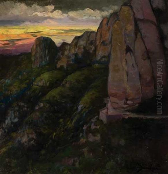 Montanas Oil Painting by Antoni Ros Y Guell