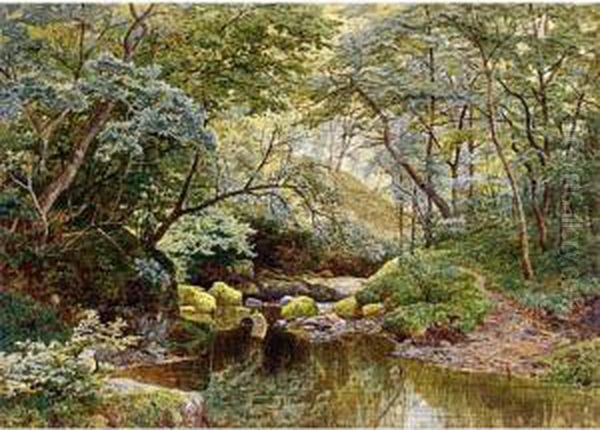 The Silver Brook Oil Painting by S.G. William Roscoe