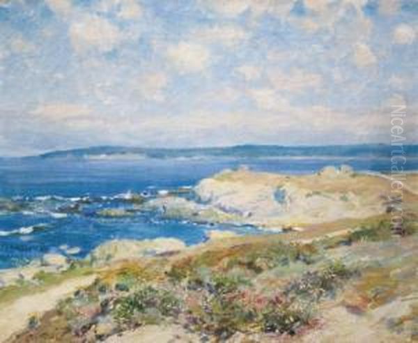 The Shore Road Oil Painting by Guy Rose