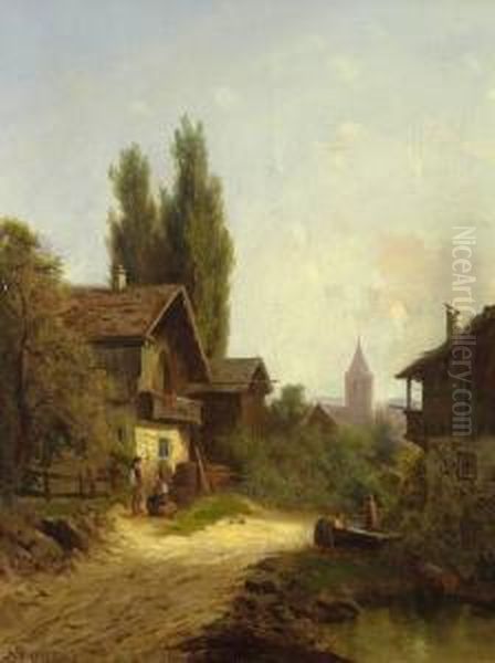 Ohne Titel Oil Painting by Karl Julius Rose