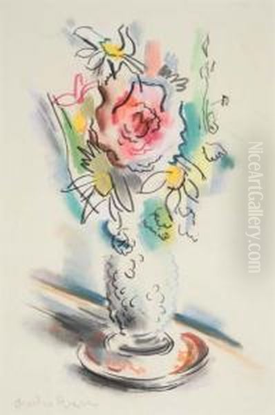 Bouquet Oil Painting by Charles Rosen