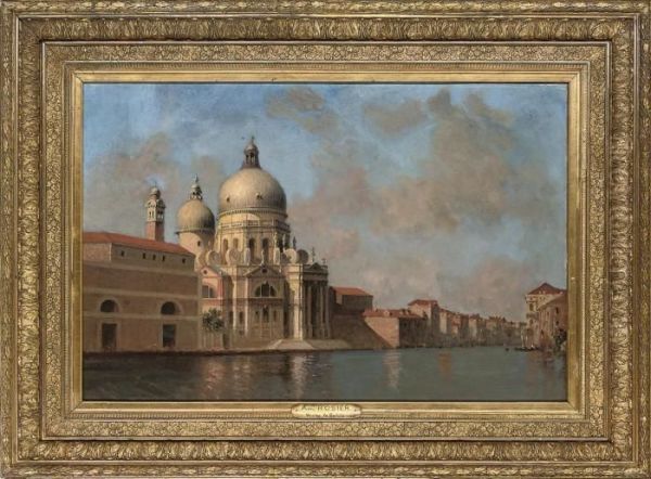 Santa Maria Della Salute, Venice Oil Painting by Amedee Rosier