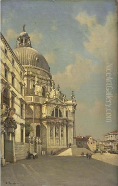 Santa Maria Della Salute Oil Painting by Amedee Rosier