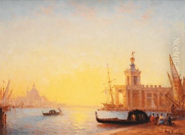 Venise Oil Painting by Amedee Rosier