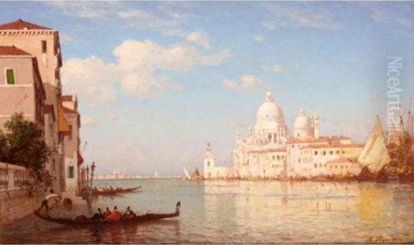 Santa Maria Della Salute, Venice Oil Painting by Amedee Rosier