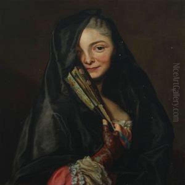 The Lady With The Veil Oil Painting by Alexander Roslin