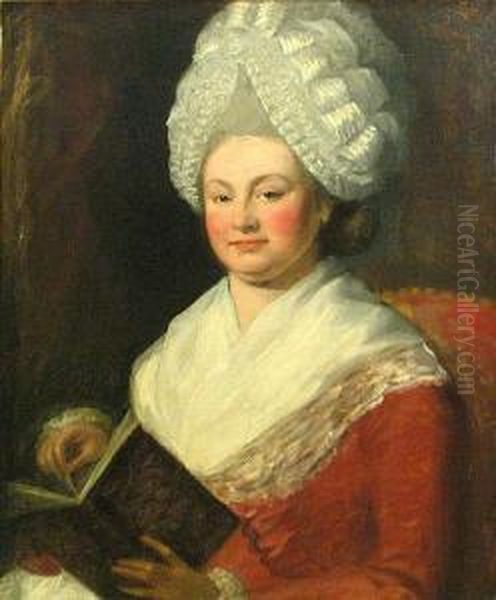 A Portrait Of A Lady Oil Painting by Alexander Roslin