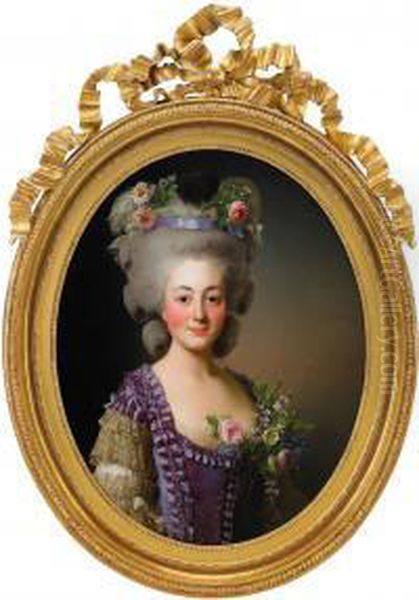 Portrait Of Countess De Baviere-grosberg Oil Painting by Alexander Roslin