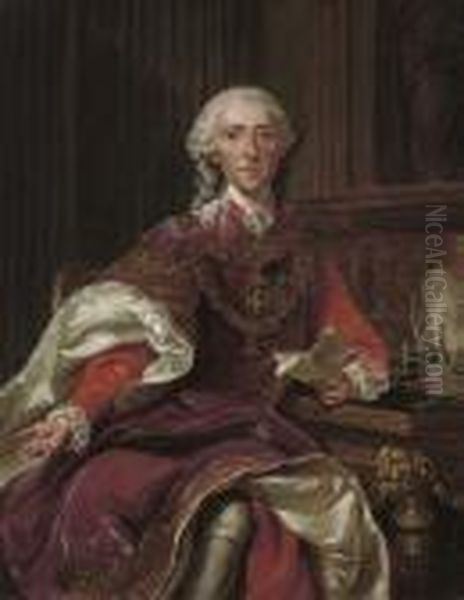 Portrait Of The Count Of Stahrenberg Oil Painting by Alexander Roslin