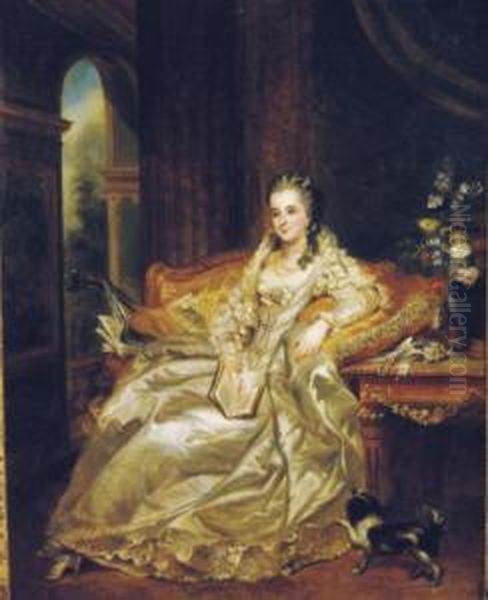 Portrait Of Comtesse D'egmont Pignatelli, Nee Richelieu, In Spanish Costume Oil Painting by Alexander Roslin