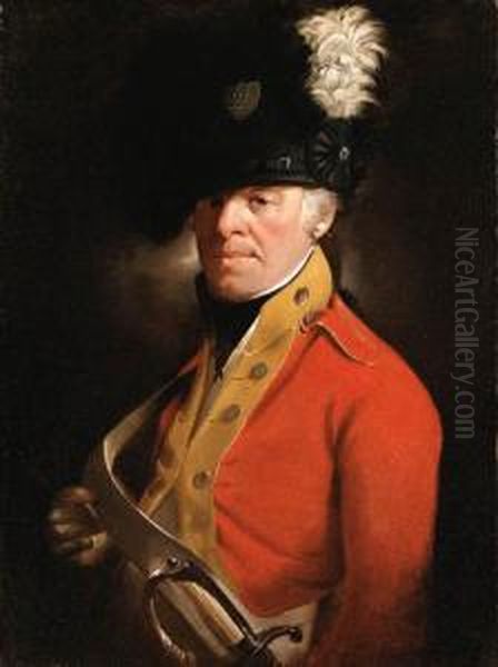 Portrait Of An Officer, Half Length, In Military Uniform Oil Painting by Sir Henry Raeburn