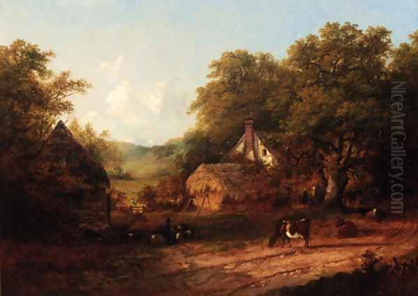 A view of Albury, Surrey Oil Painting by John Dearman