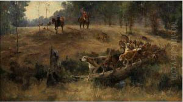 The Hunting Party Oil Painting by Percival Leonard Rosseau