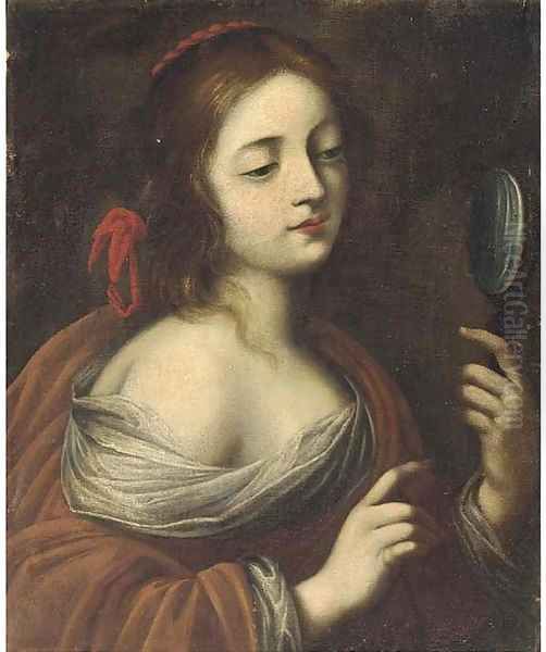 A Personification of Vanity Oil Painting by Cesare Dandini