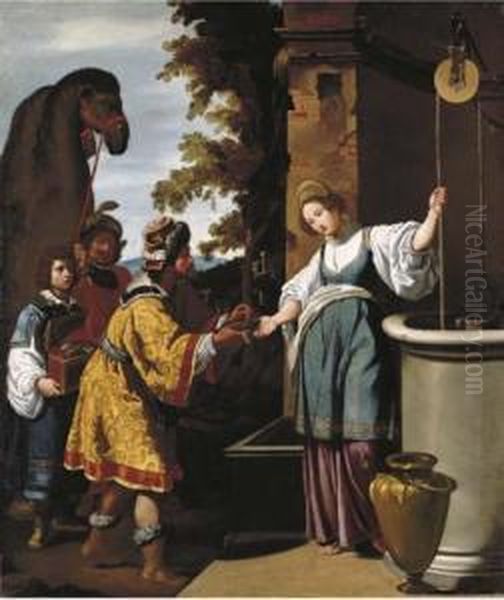 Rebecca At The Well Oil Painting by Matteo Rosselli