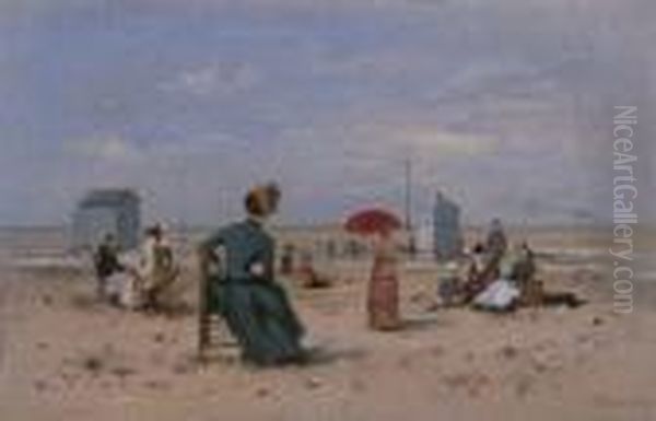 On The Beach Oil Painting by Paul Rossert