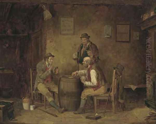 The card game Oil Painting by Septimus Dawson