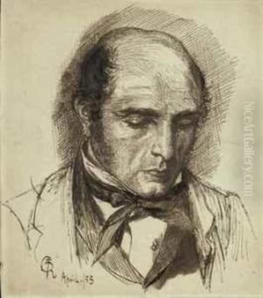 Portrait Of Henry Polidori Oil Painting by Dante Gabriel Rossetti