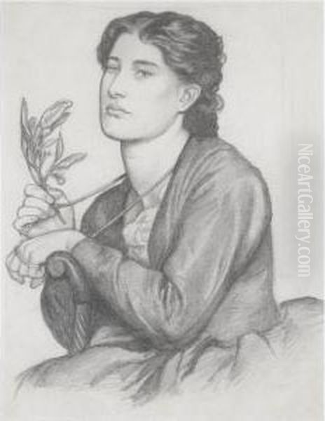 The Laurel Oil Painting by Dante Gabriel Rossetti