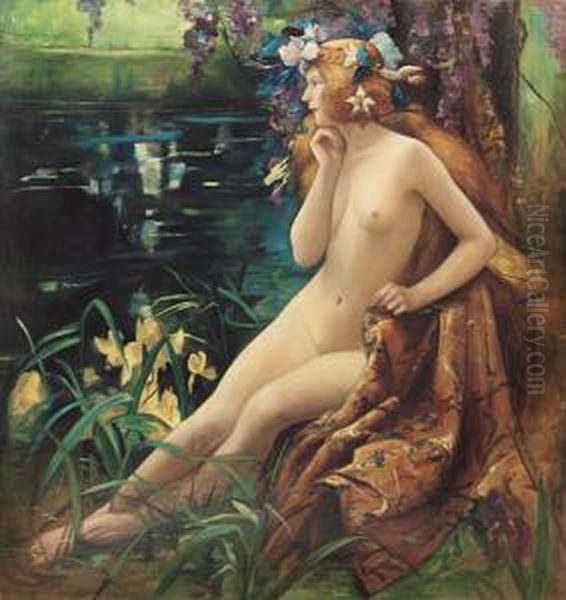 Ninfa Del Lago Oil Painting by Dante Gabriel Rossetti