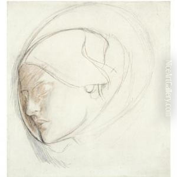 Study For Found Oil Painting by Dante Gabriel Rossetti