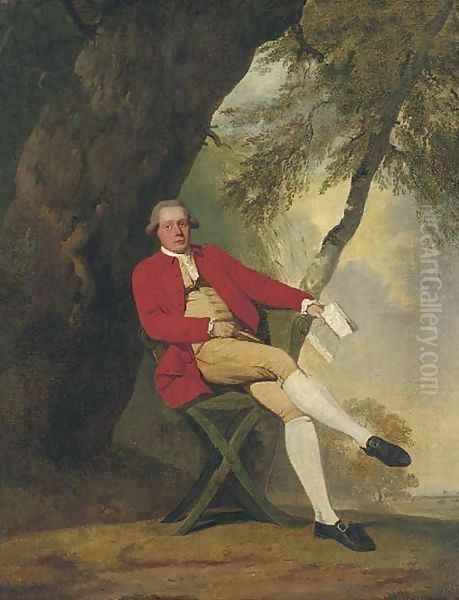 Portrait of Squire Austin Oil Painting by Arthur William Devis