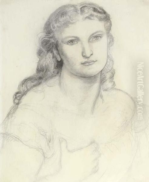 Study Of A Young Woman Oil Painting by Dante Gabriel Rossetti