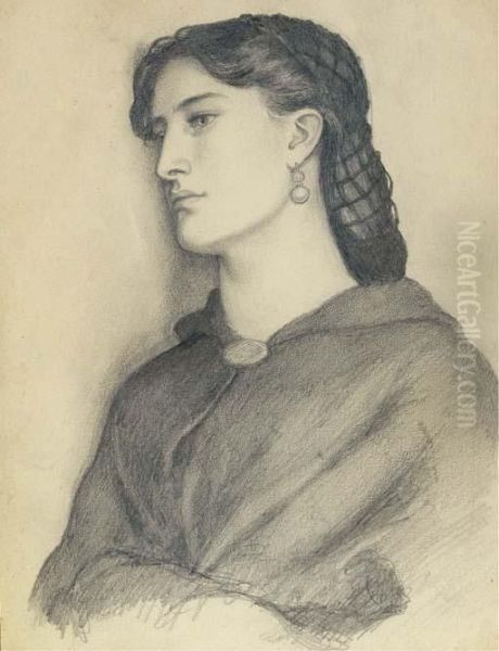 Study Of Aggie Manetti Oil Painting by Dante Gabriel Rossetti