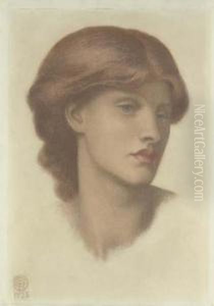 Study Of Alexa Wilding, Her Head Turned Three-quarters To Theright Oil Painting by Dante Gabriel Rossetti